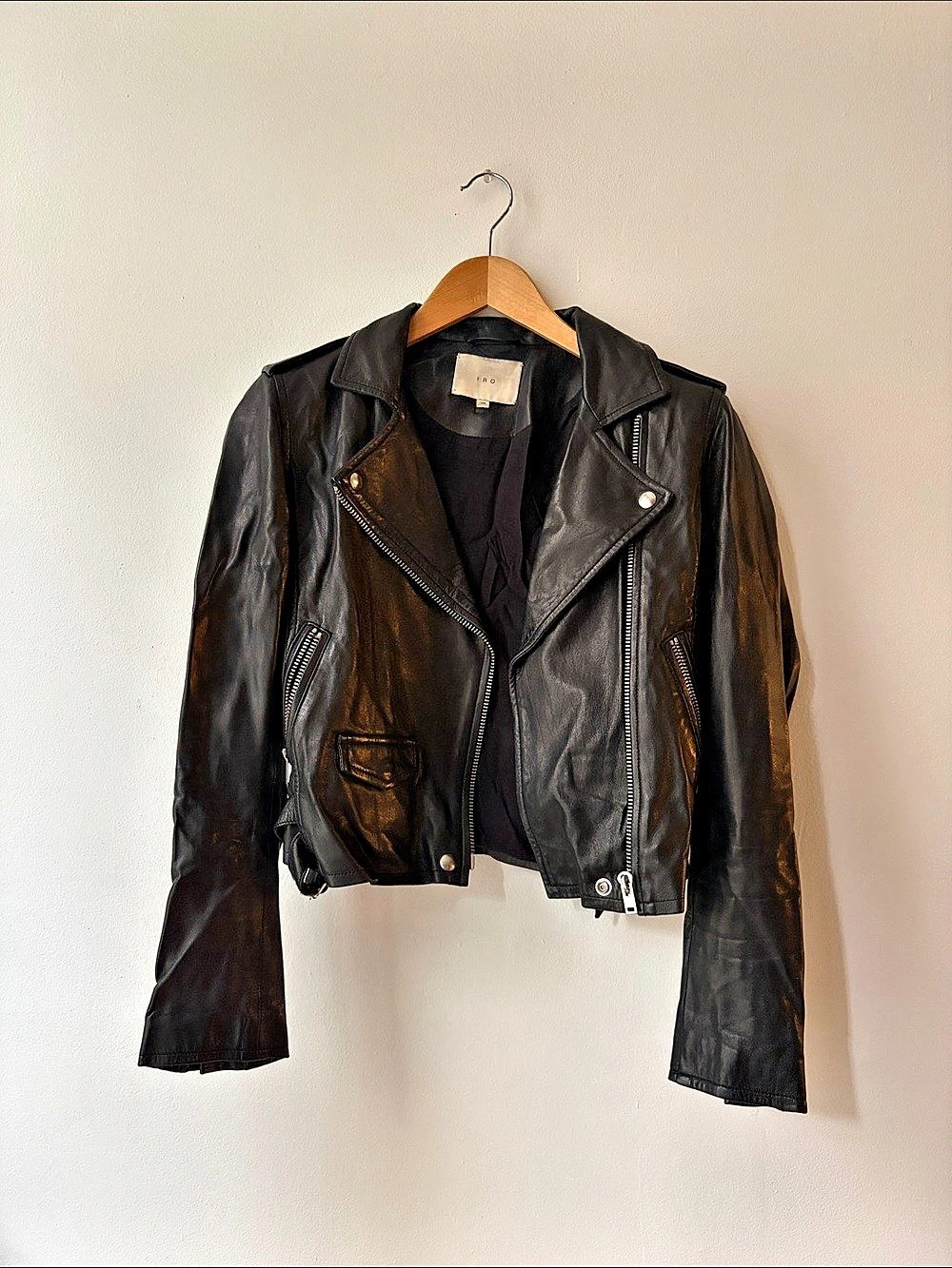 IRO Ashville Leather Moto Jacket Women's Black